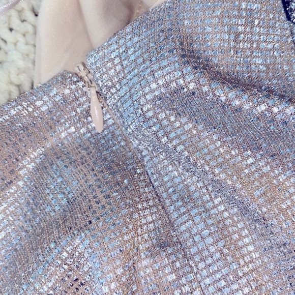 Glamour by Gabriella skye gold shimmer dress size 6 - Picture 6 of 8